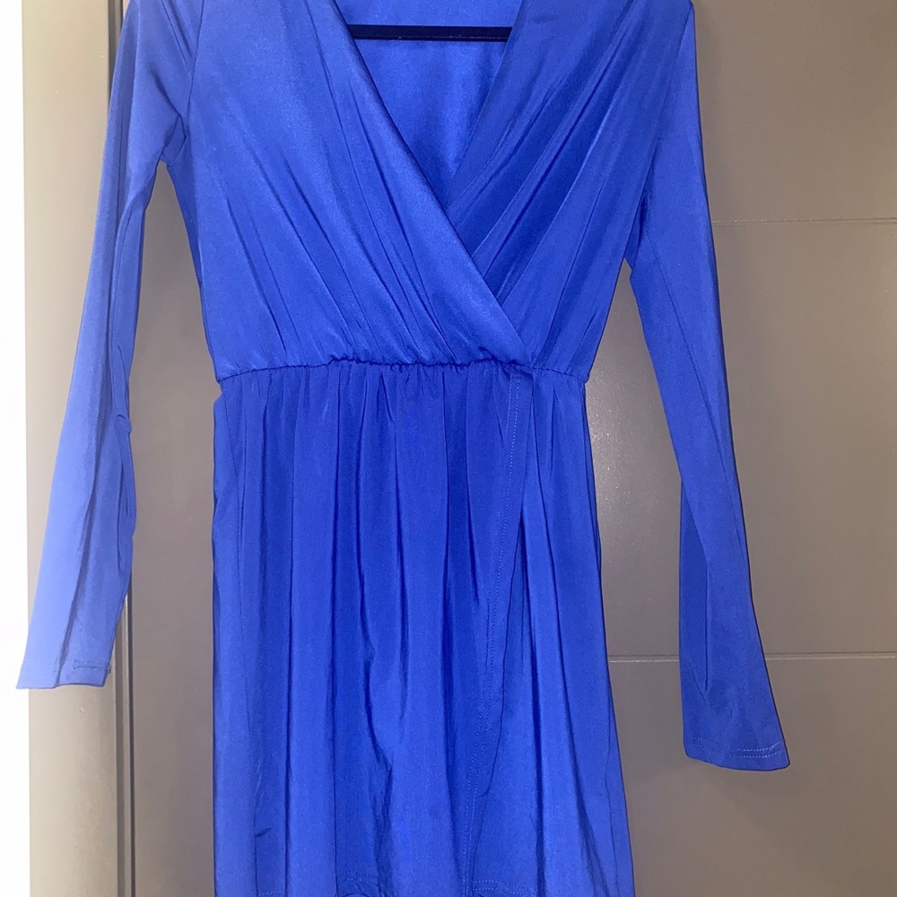 Tobi royal blue vneck dress